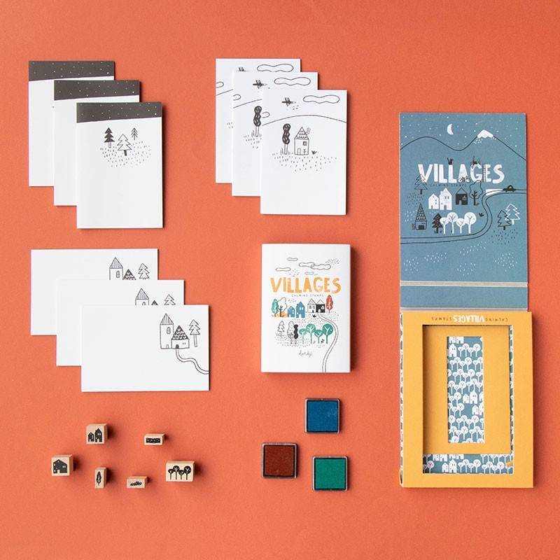 relaxing wooden stamps activity